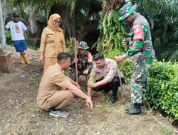 Babinsa Kodim 1311/Morowali Bersama Babinkamtibmas dan Aparat Pemerintah Desa Laksanakan Penghijauan