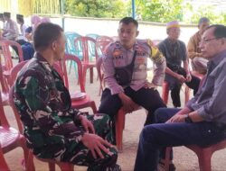 Babinsa Kodim 1311/Morowali Laksanakan Monitoring Wilayah dan Komsos Bersama Tokoh Masyarakat dan Babinkamtibmas di Desa Wawondula 