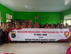 Sikum Polres Bangka Barat Melaksankan Kegiatan Penyuluhan Hukum SMAN 1 Jebus