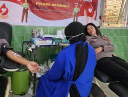 Polres Morowali Gelar Bhakti Kesehatan Donor Darah Dalam Rangka Hari Lantas Bhayangkara ke-69