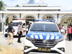 Satlantas Polres Aceh Timur Kawal Jenazah Pelatih Sepak Takraw Gorontalo Menuju Bandara Kualanamu