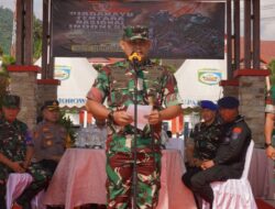 Dandim 1311/Morowali Bacakan Amanat Panglima TNI pada Pembukaan Lomba PBB dalam Rangka HUT TNI Ke-79