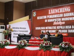 Kapolres Morowali Sebagai Narasumber Kegiatan Launching Pengawasan Bhabinkamtibmas dan Sosialisasi Netralitas Kepala Desa serta Ketua BPD Pada Pilkada Morowali 2024