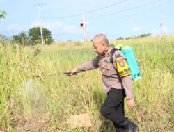 Polres Morowali Gelar Kerja Bakti Pemanfaatan Lahan Mendukung Ketahanan Pangan Nasional