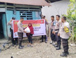 Polsek Bungku Barat Gelar “Jum’at Berkah” Bantu Masyarakat Desa Wosu