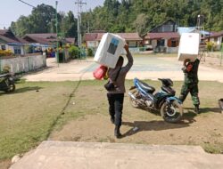TNI- POLRI Kawal Ketat Logistik Pasca Pemungutan Suara Pilkada Morowali 2024