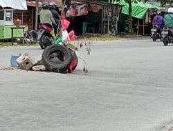 Jalan Imam Bonjol Berlubang, Warga Berinisiatif Memberi Tanda