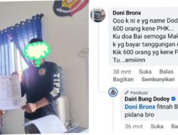 Akun Doni Bronx Dilaporkan ke Polres Bangka Tengah oleh Ketua LBH Milenial atas Pencemaran nama baik