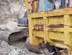Longsor di Lokasi Aktivitas Galian C Siumbatu Sejumlah Mobil DT Mengalami Kerusakan