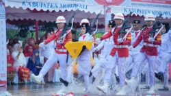 Upacara HUT ke-80 RI di Morowali Berlangsung Khidmat Meski Diguyur Hujan