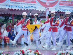 Upacara HUT ke-80 RI di Morowali Berlangsung Khidmat Meski Diguyur Hujan