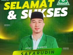Safarudin A.Md.Kep. Terpilih Jadi Ketua PC GP Ansor Morowali, Siap Perkuat Kaderisasi