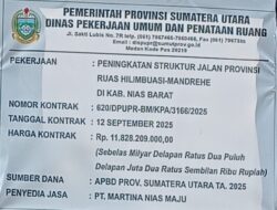 Proyek Jalan Provinsi Ruas Hilimbuasi-Mandrehe, Diduga Gunakan Material Tak sesuai Standar