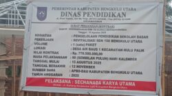 Diduga Bangunan Revitalisasi SDN 158 Bengkulu Utara Asal Jadi 
