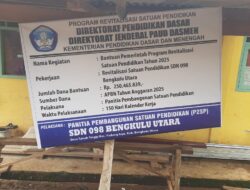 Proyek Revitalisasi SDN 098 Bengkulu Utara Diduga Asal Jadi, K3 dan Gudang Tak Tampak