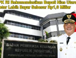 BPK RI Rekomendasikan Bupati Nias Utara Setor Lebih Bayar Sebesar Rp1,6 Miliar