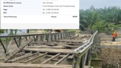 PEKERJAAN JEMBATAN POLO SUDAH BERJALAN, DATA KONTRAK RP14,99 MILIAR MASIH GELAP DI SPSE
