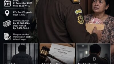DIDUGA OKNUM JAKSA KEJARI PALU MINTA UANG Rp10 JUTA DATANGI RUMAH WARGA DI TINGGEDE