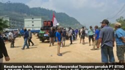 JANJI TINGGAL JANJI, PT BTIIG & PT IHIP AKHIRNYA DIGERUDUK MASSA TOPOGARO