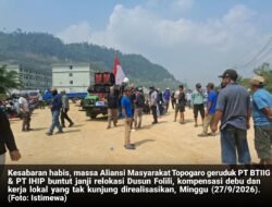 JANJI TINGGAL JANJI, PT BTIIG & PT IHIP AKHIRNYA DIGERUDUK MASSA TOPOGARO