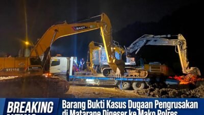 POLRES MOROWALI AMANKAN 3 BARANG BUKTI KASUS DUGAAN PENGERUSAKAN DI MATARAPE