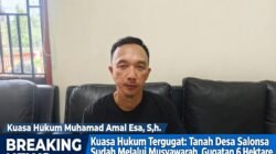 Kuasa Hukum Tergugat: Tanah Desa Salonsa Sudah Melalui Musyawarah, Gugatan 6 Hektare Masih Berproses di PN Poso