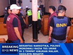 Berantas Penyalahgunaan Narkotika, Polres Morowali Gelar Razia Tes Urine di Sejumlah Tempat Hiburan Malam