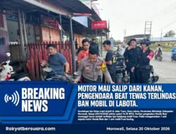 MOTOR MAU SALIP DARI KANAN, PENGENDARA BEAT TEWAS TERLINDAS BAN MOBIL DI LABOTA