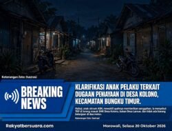KLARIFIKASI ANAK PELAKU TERKAIT DUGAAN PENGANIAYAAN DI DESA KOLONO, KECAMATAN BUNGKU TIMUR