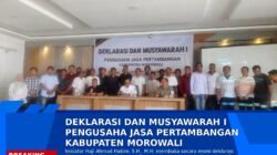 Pengusaha Jasa Pertambangan Morowali Deklarasikan Wadah Baru, Usung Semangat Bersatu Dan Bertumbuh Bersama