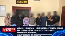 Kapolres Morowali Pimpin Patroli Tengah Malam, 5 Pasangan Bukan Suami Istri Terjaring di Penginapan Bahodopi