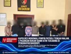 Kapolres Morowali Pimpin Patroli Tengah Malam, 5 Pasangan Bukan Suami Istri Terjaring di Penginapan Bahodopi