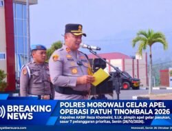 Polres Morowali Gelar Apel Pasukan Operasi Patuh Tinombala 2026, Sasar 7 Pelanggaran Prioritas