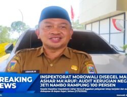 Inspektorat Morowali disegel massa, Ashar Ma’aruf: Audit kerugian Negara Kasus Jeti Nambo Sudah Rampung 100 persen