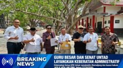 Kawal supremasi statuta dan kepastian hukum kampus, barisan guru besar dan anggota senat Untad resmi layangkan keberatan administratif didampingi ketua KPK Untad