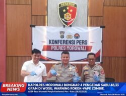 Kapolres Morowali Pimpin Konferensi Pers, Bongkar 4 Pengedar Sabu 48,33 Gram di Wosu dan Warning Keras Soal Rokok-Vape Efek Zombie