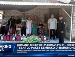 Humanis di HUT Humas Polri ke-75, Polres Morowali Salurkan Bansos di Bahomohoni
